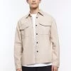 River Island Stone Double Pocket Shacket 1 River Island Stone Double Pocket Shacket -Fashion Men Shop U58449s