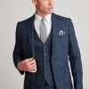 Next Blue Slim Fit Check Suit: Jacket -Fashion Men Shop U59 722s