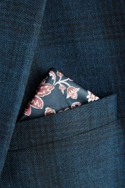 Next Blue Slim Fit Check Suit: Jacket -Fashion Men Shop U59 722s6