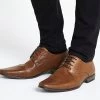 River Island Formal Point Derby Brown Shoes -Fashion Men Shop U61255s