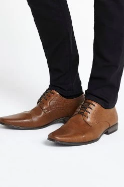 River Island Formal Point Derby Brown Shoes