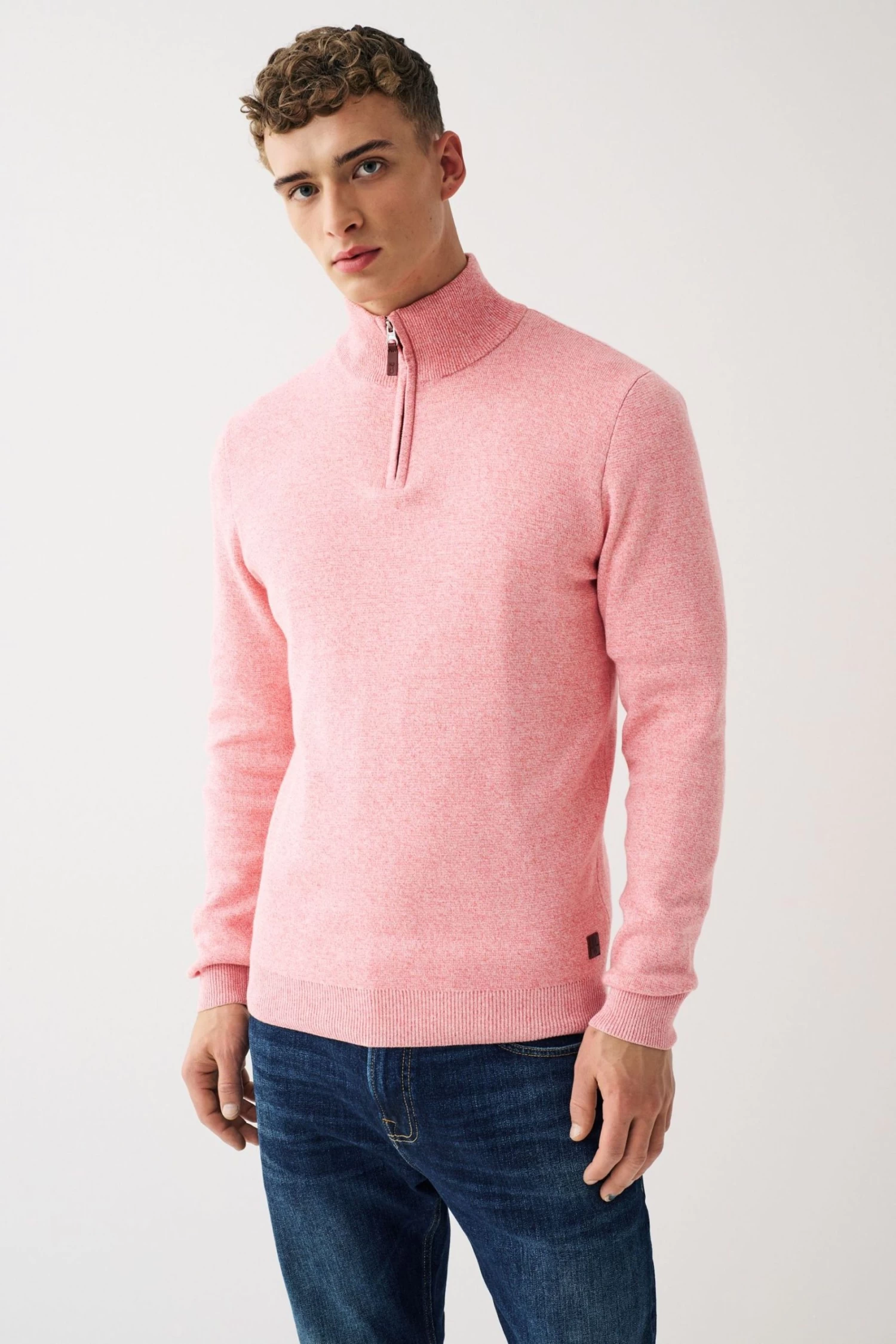 Next Cotton Premium Zip Neck Jumper 3 Next Cotton Premium Zip Neck Jumper