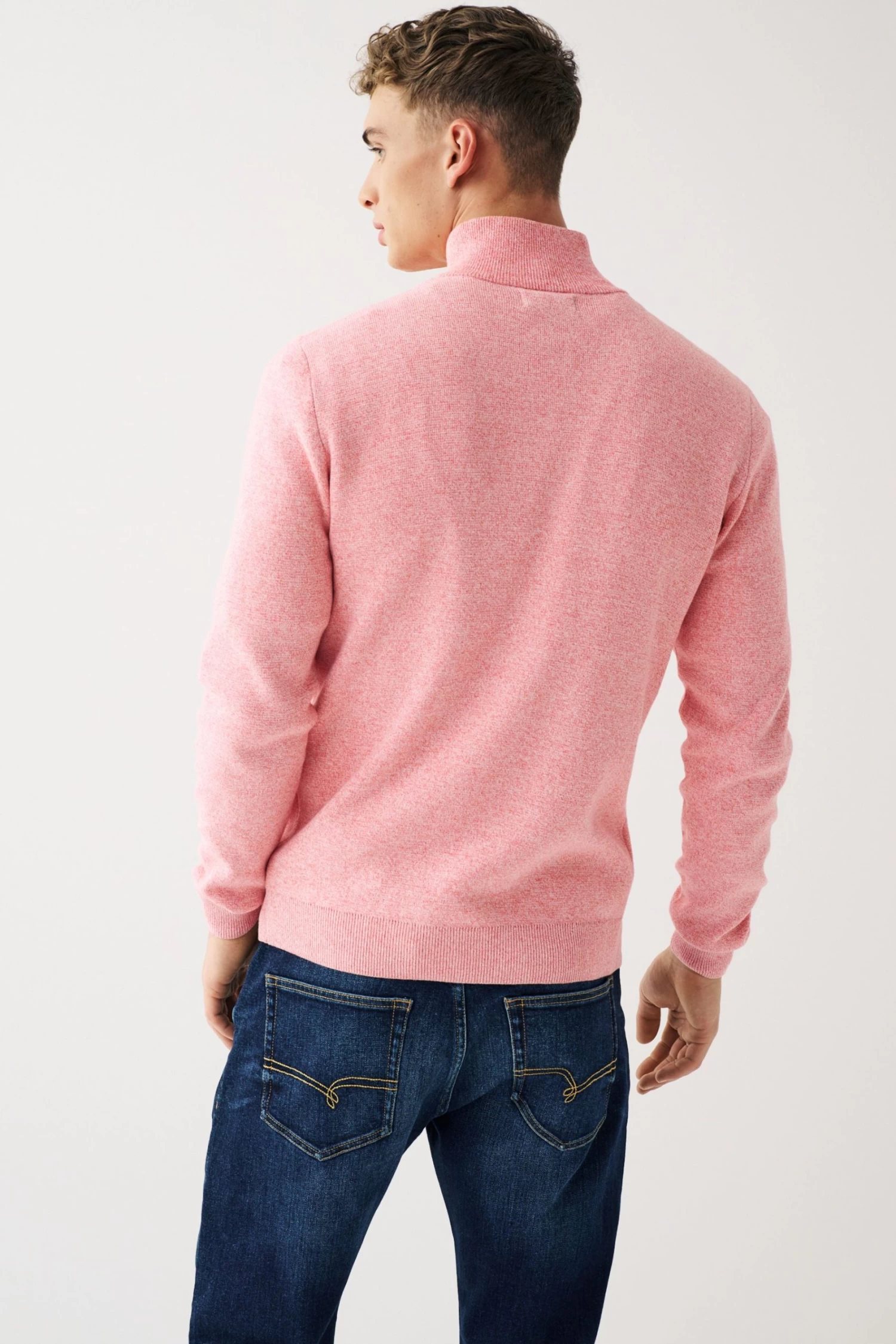 Next Cotton Premium Zip Neck Jumper 4 Next Cotton Premium Zip Neck Jumper - Image 2