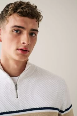 Next Navy/Grey Colourblock Zip Neck Jumper 11 Next Navy/Grey Colourblock Zip Neck Jumper -Fashion Men Shop U65 953s4