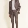 MOSS Brown Tailored Fit Linen Suit: Jacket -Fashion Men Shop U67 883s
