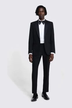 MOSS Black Tailored Fit Tuxedo Suit: Jacket -Fashion Men Shop U67978s3