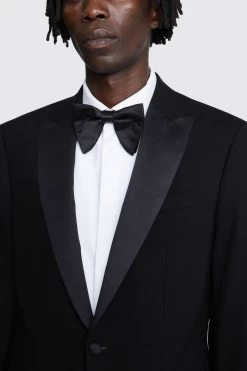 MOSS Black Tailored Fit Tuxedo Suit: Jacket -Fashion Men Shop U67978s4