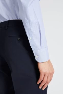 MOSS Slim Fit Sky Blue Poplin Stripe Non-Iron Shirt 8 MOSS Slim Fit Sky Blue Poplin Stripe Non-Iron Shirt -Fashion Men Shop U68537s3