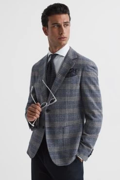 Reiss Bloomsbury Wool-Silk Blend Slim Fit Blazer