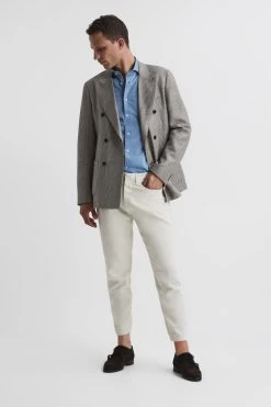 Reiss Hammond Brushed Cotton Relaxed Fit Trousers -Fashion Men Shop U72209s6