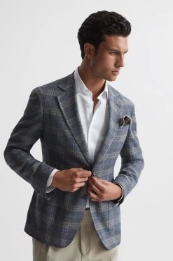 Reiss Bloomsbury Wool-Silk Blend Slim Fit Blazer -Fashion Men Shop U72211s6