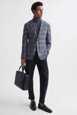 Reiss Bloomsbury Wool-Silk Blend Slim Fit Blazer -Fashion Men Shop U72211s9