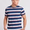 U.S. Polo Assn. Mens Sport All Over Stripe T-Shirt -Fashion Men Shop U80383s
