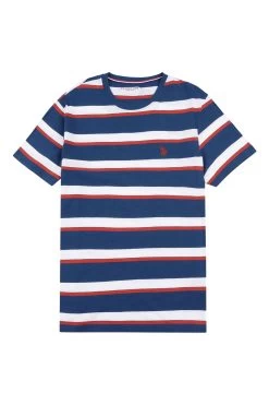 U.S. Polo Assn. Mens Sport All Over Stripe T-Shirt -Fashion Men Shop U80383s4
