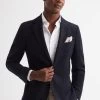Reiss Select Single Breasted Slim Fit Flannel Blazer -Fashion Men Shop U83 798s