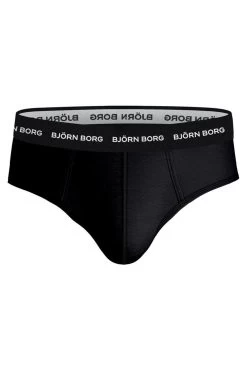 Bjorn Borg Black Cotton Stretch Briefs 3 Pack -Fashion Men Shop U83229s3