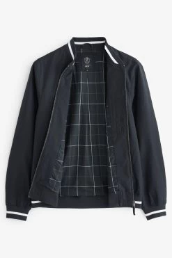 Next Navy Blue Tipped Bomber Neck Jacket -Fashion Men Shop U86 165s7