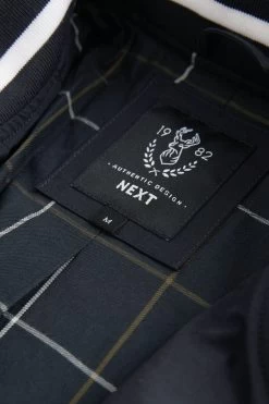 Next Navy Blue Tipped Bomber Neck Jacket -Fashion Men Shop U86 165s8