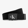 Calvin Klein Black Monogram Canvas Belt -Fashion Men Shop U87157s