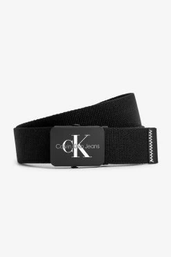 Calvin Klein Black Monogram Canvas Belt