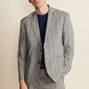 Next Relaxed Fit Seersucker Check Suit: Jacket -Fashion Men Shop U95 884s
