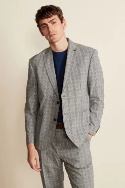 Next Relaxed Fit Seersucker Check Suit: Jacket