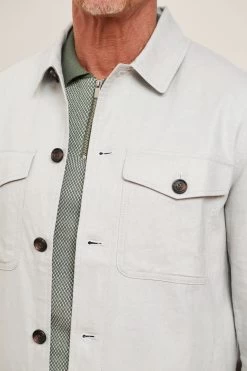 Next Linen Blend Chore Jacket 13 Next Linen Blend Chore Jacket -Fashion Men Shop U96039s3