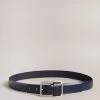 Ted Baker Blue Koen Centre Bar Buckle Belt