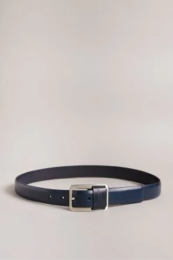 Ted Baker Blue Koen Centre Bar Buckle Belt