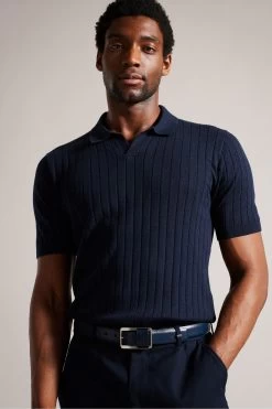 Ted Baker Blue Koen Centre Bar Buckle Belt -Fashion Men Shop U96502s4