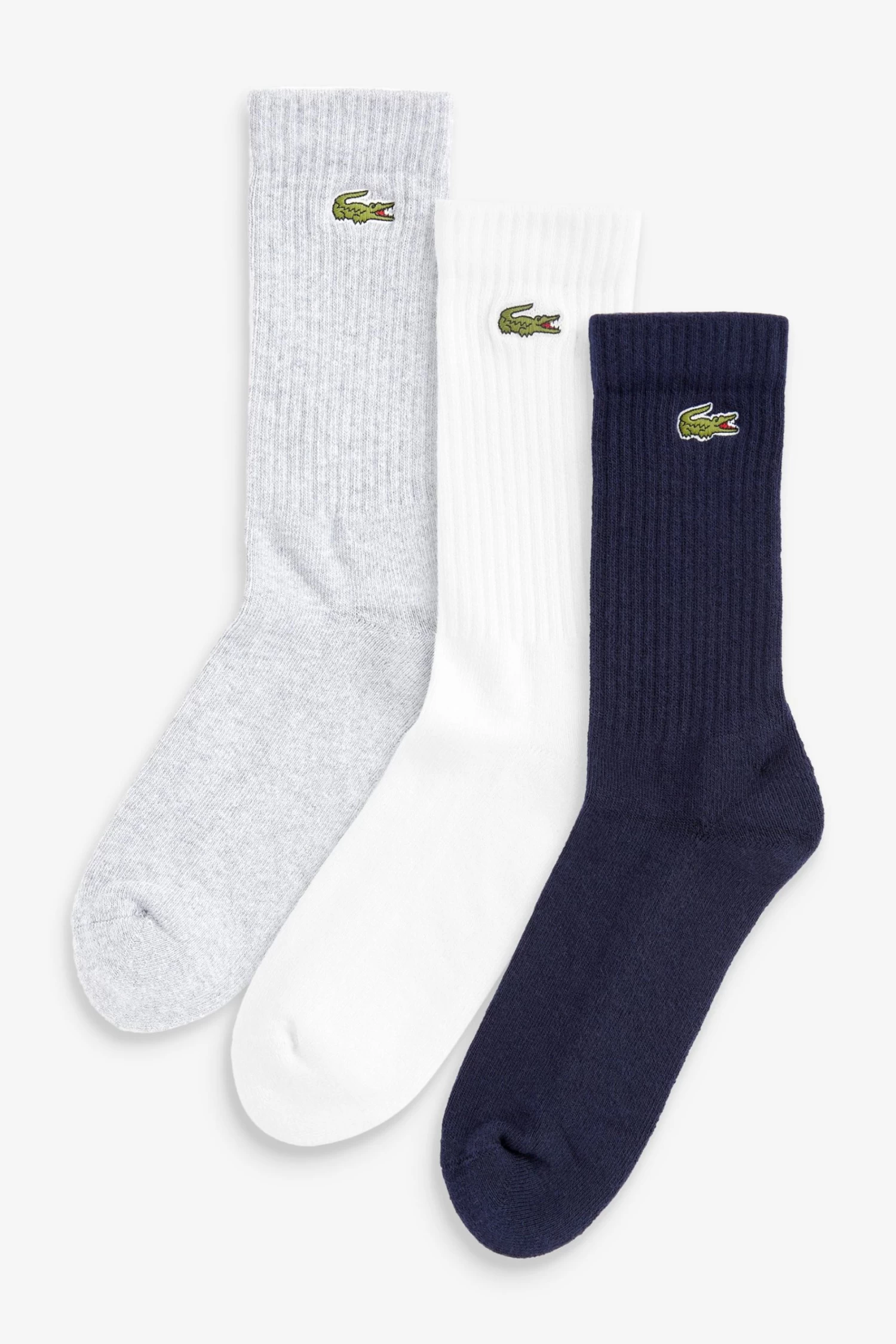 Lacoste Unisex Grey Core Performance Multipack Socks Set 3 Lacoste Unisex Grey Core Performance Multipack Socks Set