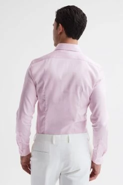 Reiss Remote Cotton Satin Slim Fit Shirt -Fashion Men Shop U97 031s5