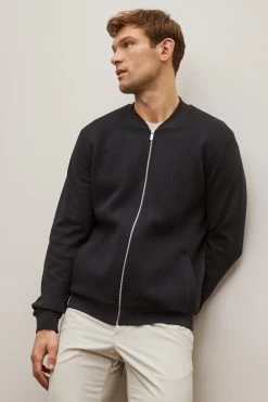 Next Black Texture Bomber Jacket