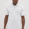 Armani Exchange Tipped White Polo Shirt